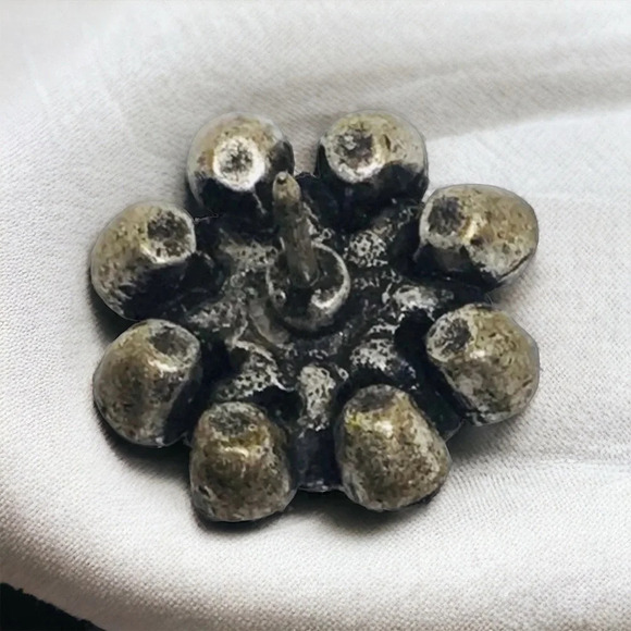 Vintage Blue Purple Green Rhinestone Silver Tone Brooch - Picture 4 of 7